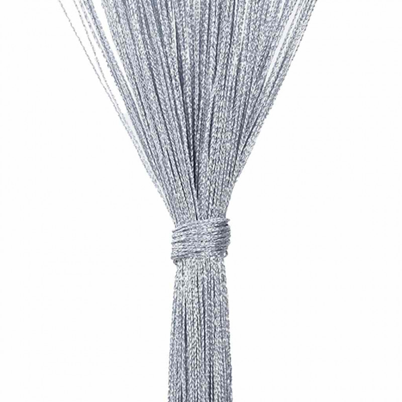 Zasłony sznurkowe 2 szt. Jasnoszary 100x250 cm
