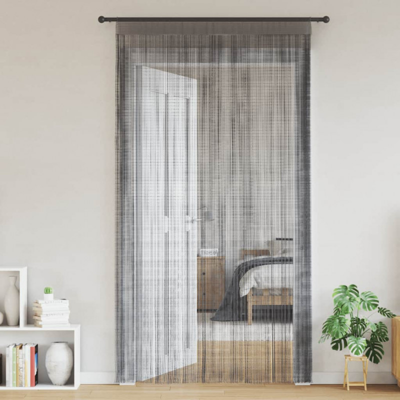 Zasłony sznurkowe 2 szt. Antracyt 100x250 cm