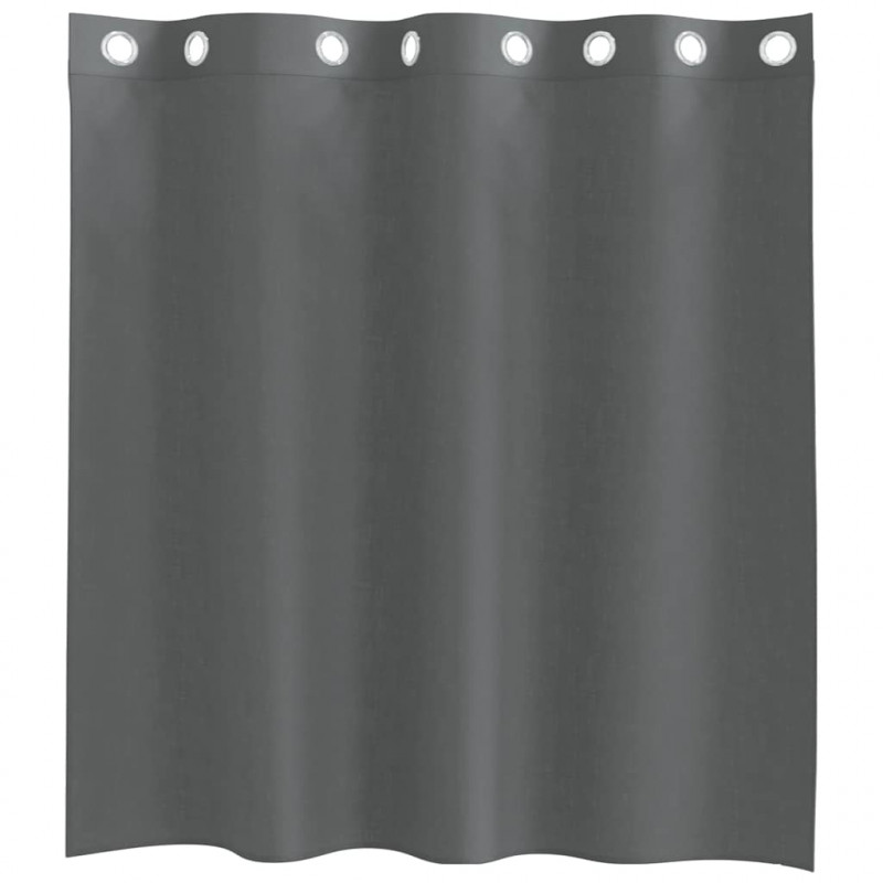 Zasłony woalowe z przelotkami 2 szt. Ciemnoszary 140x140 cm