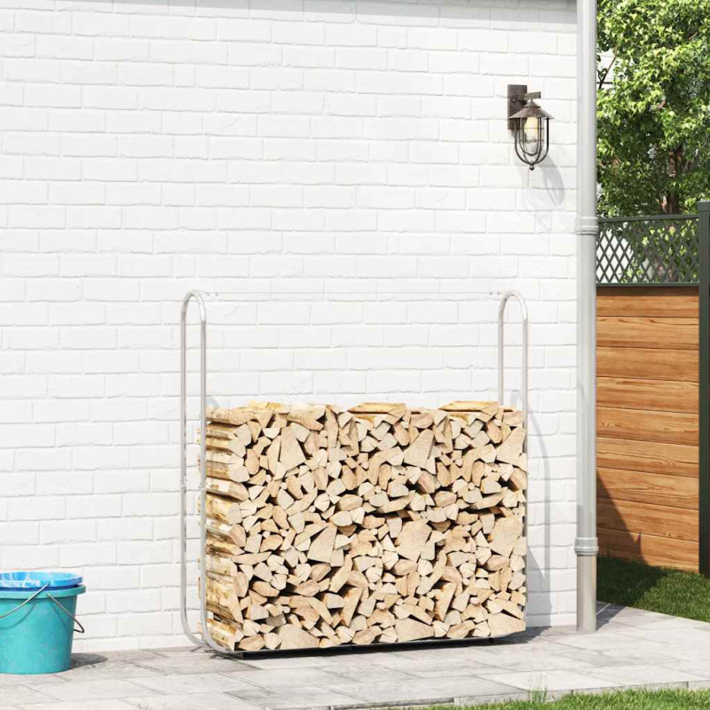 Stojak na drewno opałowe 150x25x150 cm Stal ocynkowana