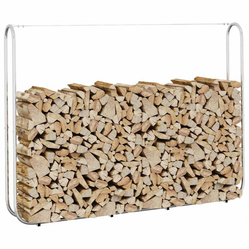 Stojak na drewno opałowe 200x25x150 cm Stal ocynkowana