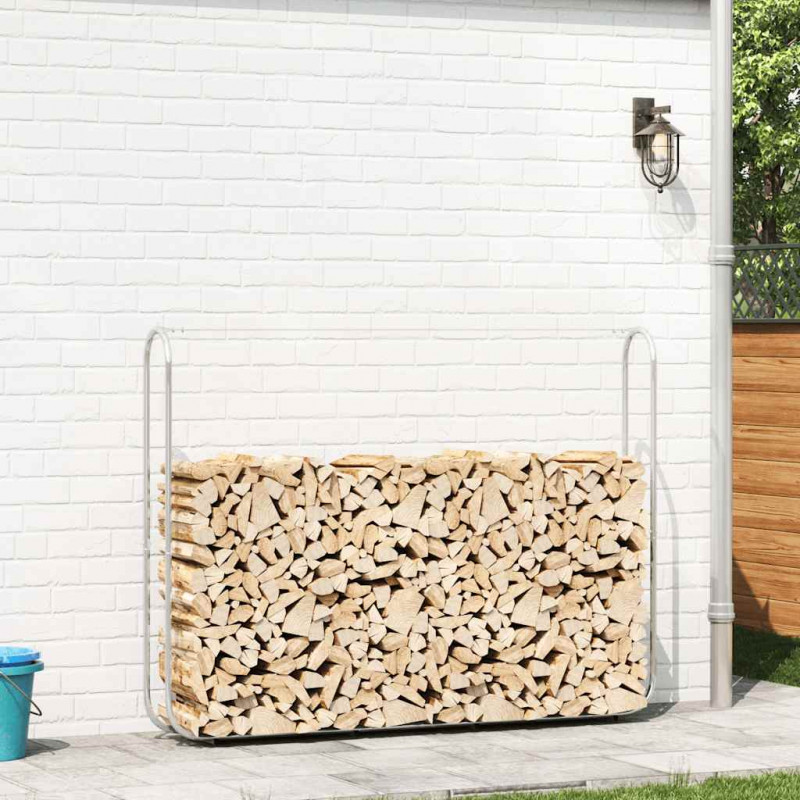 Stojak na drewno opałowe 200x25x150 cm Stal ocynkowana