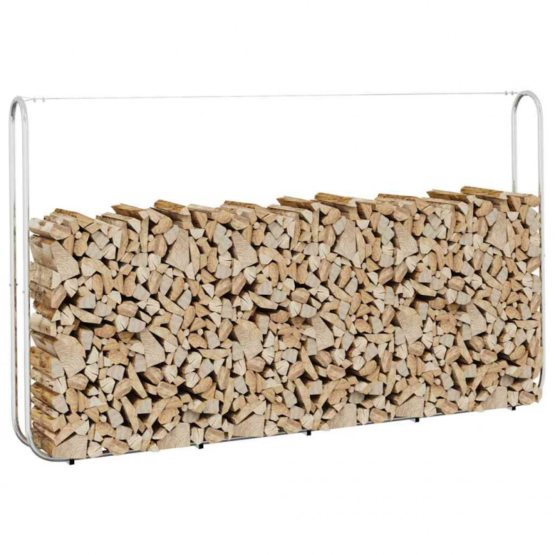 Stojak na drewno opałowe 250x25x150 cm Stal ocynkowana