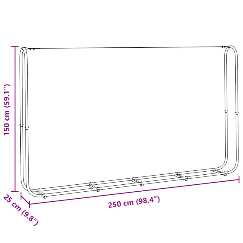 Stojak na drewno opałowe 250x25x150 cm Stal ocynkowana
