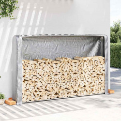 Stojak na drewno opałowe z drutem stalowym, 250x25x150 cm, stal