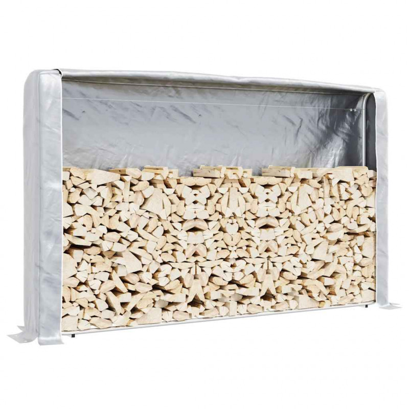 Stojak na drewno opałowe z drutem stalowym, 250x25x150 cm, stal