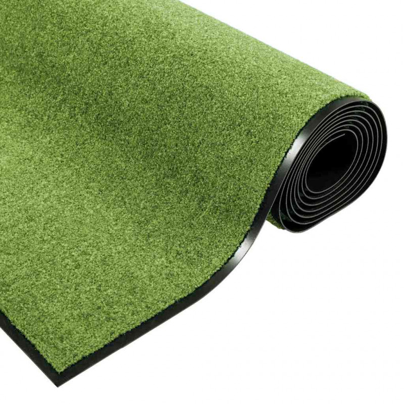 Dywanik wejściowy Zielony i Czarny 120 x 250 cm Poliamid i PVC
