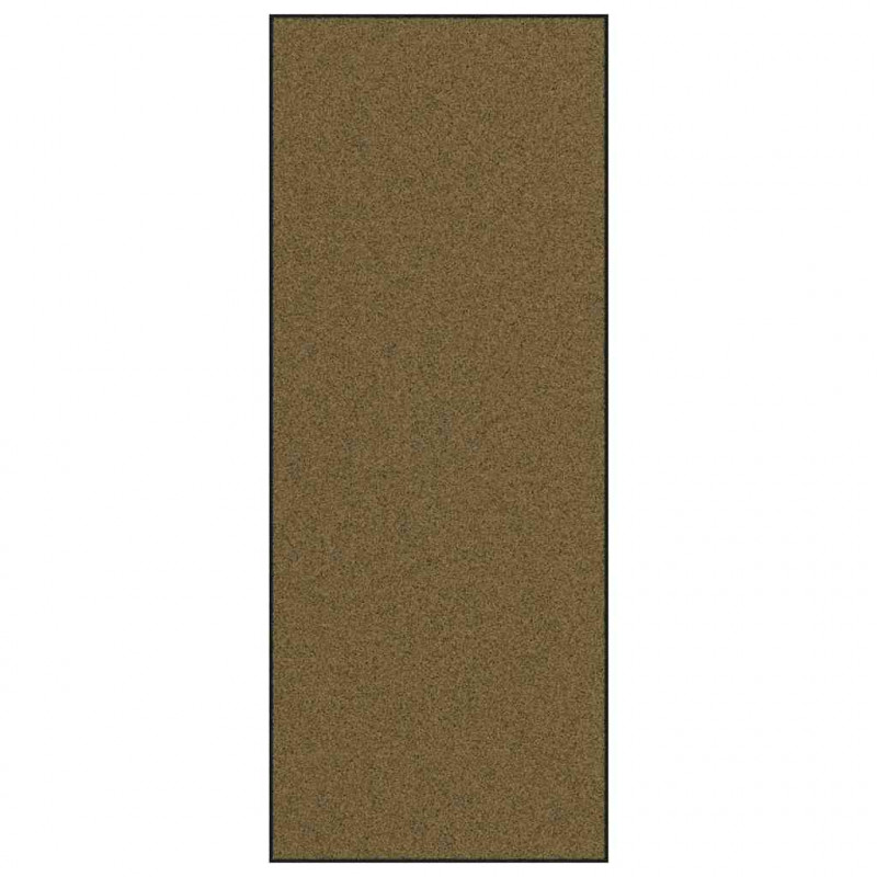 Dywanik wejściowy Brązowy i czarny 120 x 300 cm Poliamid i PVC