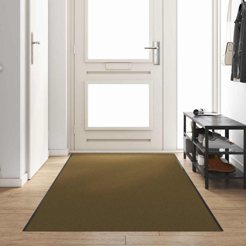 Dywanik wejściowy Brązowy i czarny 120 x 400 cm Poliamid i PVC