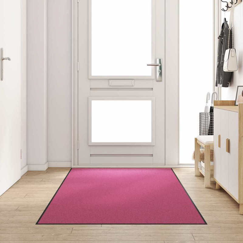 Dywanik wejściowy Różowy i czarny 120 x 250 cm Poliamid i PVC
