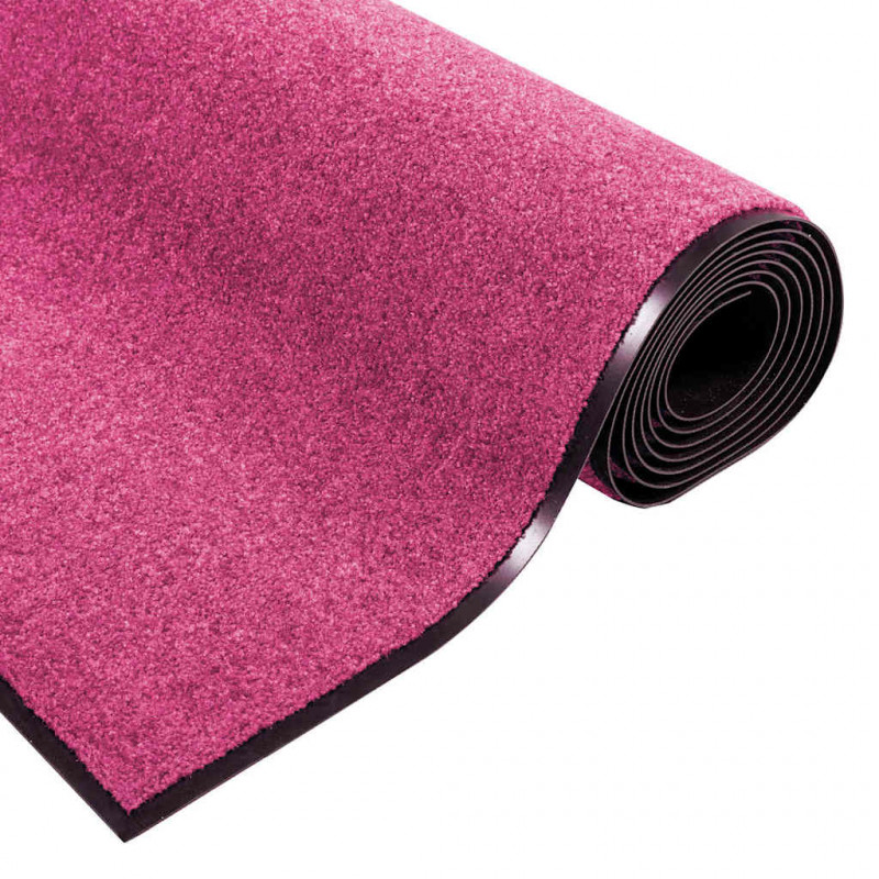Dywanik wejściowy Różowy i czarny 120 x 250 cm Poliamid i PVC