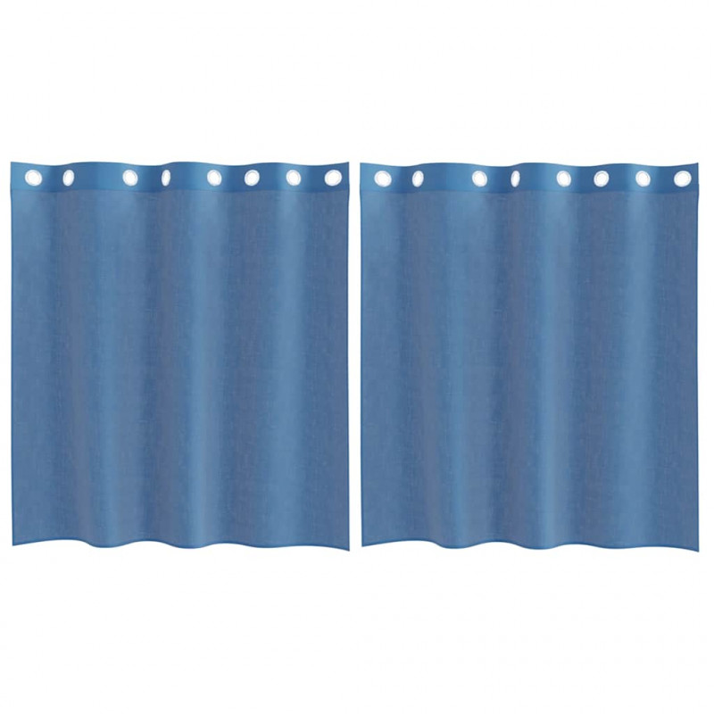 Zasłony woalowe z przelotkami 2 szt. Royal Blue