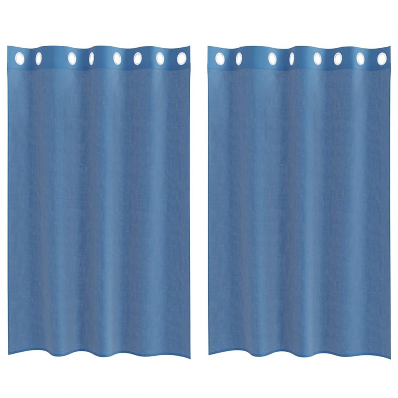 Zasłony woalowe z przelotkami 2 szt. Royal Blue