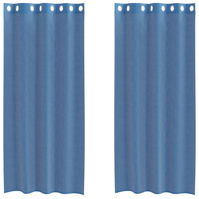 Zasłony woalowe z przelotkami 2 szt. Royal Blue