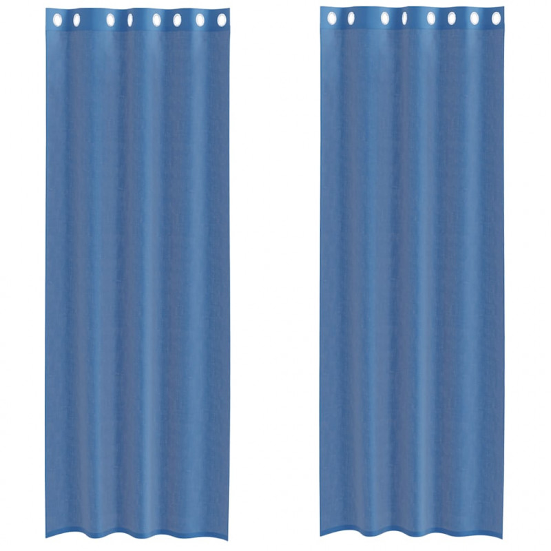Zasłony woalowe z przelotkami 2 szt. Royal Blue