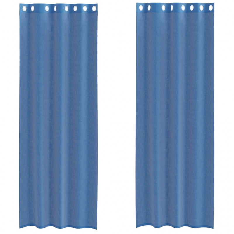 Zasłony woalowe z przelotkami 2 szt. Royal Blue