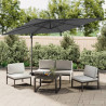Wiszący parasol z LED, antracytowy, 400x300 cm