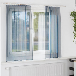 Zasłony woalowe z kieszeniami na drążek 2 szt. Royal Blue