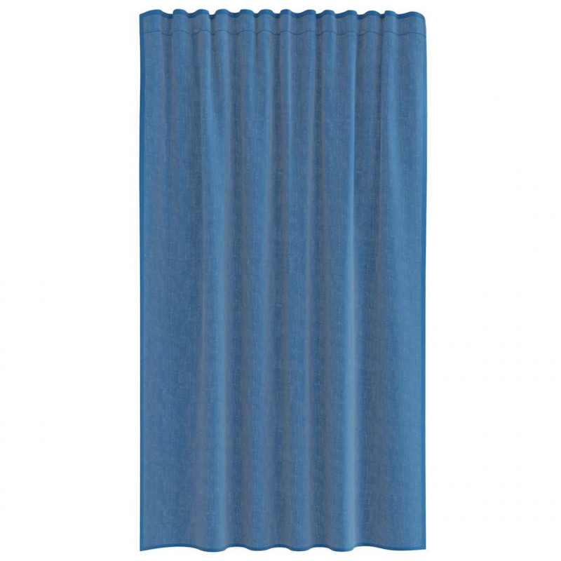 Zasłony woalowe z kieszeniami na drążek 2 szt. Royal Blue