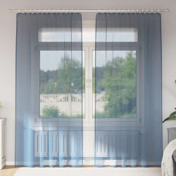 Zasłony woalowe z kieszeniami na drążek 2 szt. Royal Blue
