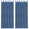 Zasłony woalowe z kieszeniami na drążek 2 szt. Royal Blue