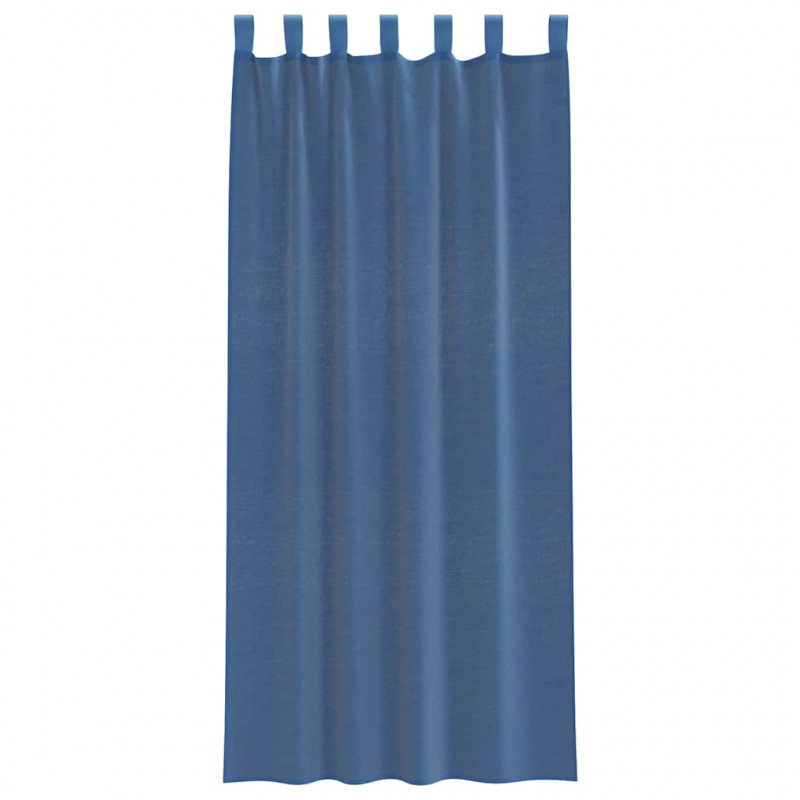 Zasłony woalowe z kieszeniami na drążek 2 szt. Royal Blue