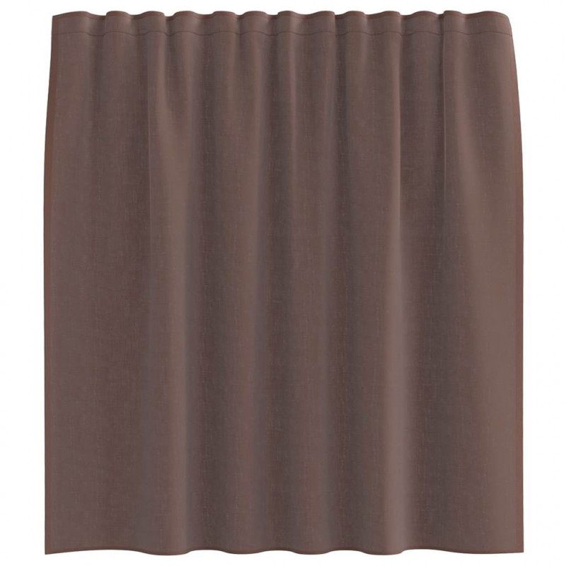 Zasłony woalowe z kieszeniami na drążek 2 szt. Brązowe
