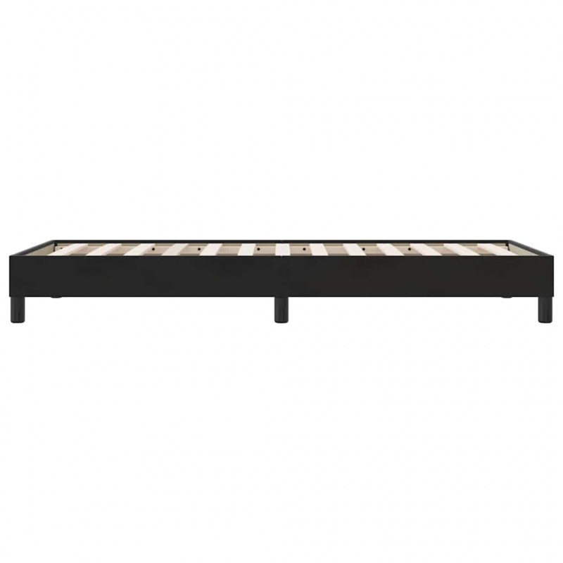 Rama łóżka bez materaca, czarna, 90x210 cm, aksamitna