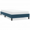 Rama łóżka bez materaca, ciemnoniebieska, 90x210 cm, aksamitna