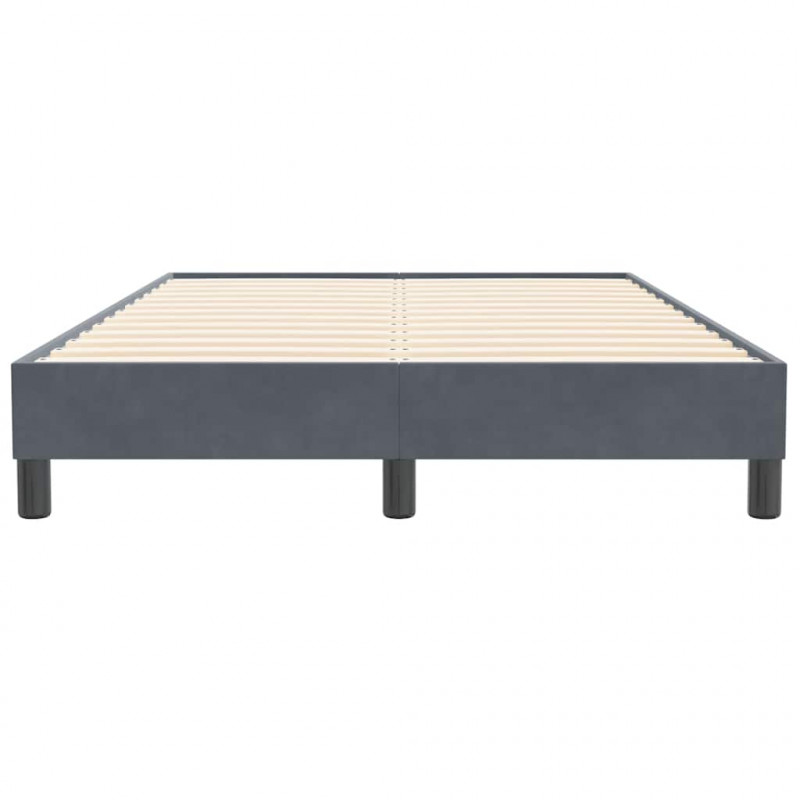 Rama łóżka bez materaca Ciemnoszara 120x210 cm Aksamit