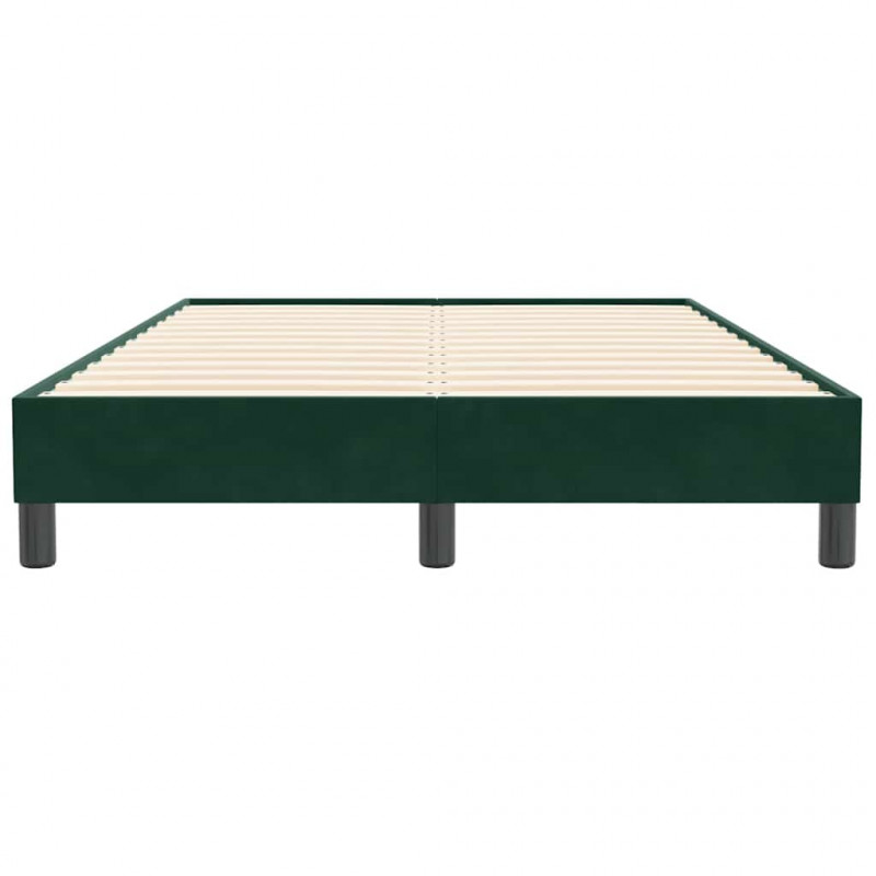 Rama łóżka bez materaca, ciemnozielone, 120x210 cm, aksamitne