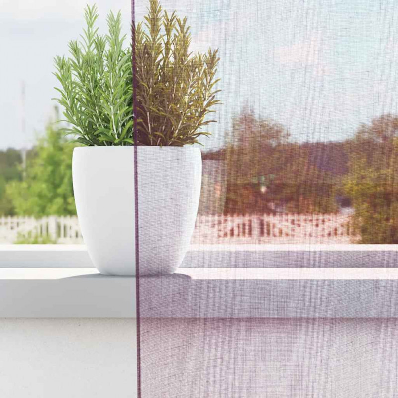 Zasłony woalowe z pętelkami 2 szt. Fioletowe 140x225 cm