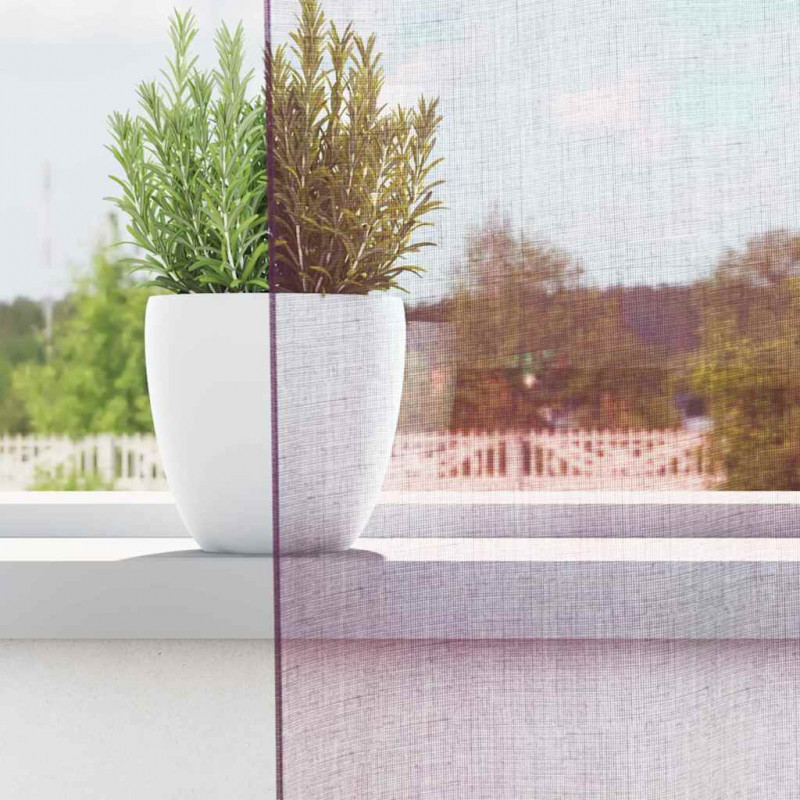 Zasłony woalowe z pętelkami 2 szt. Fioletowe 140x245 cm