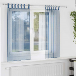 Zasłony woalowe z pętelkami 2 szt. Royal Blue 140x140 cm