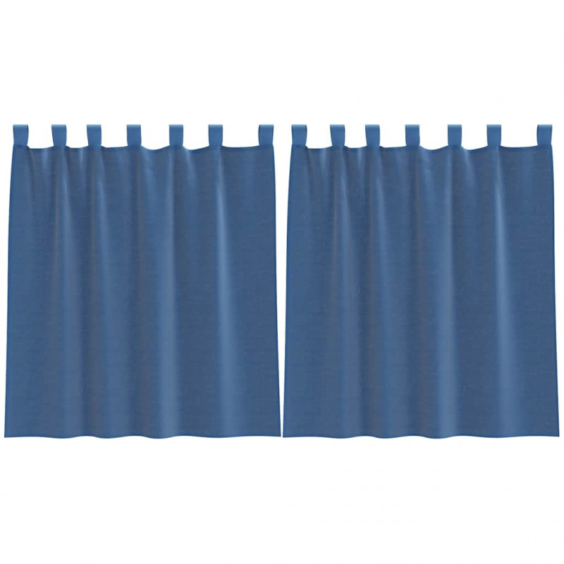 Zasłony woalowe z pętelkami 2 szt. Royal Blue 140x140 cm