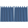 Zasłony woalowe z pętelkami 2 szt. Royal Blue 140x140 cm