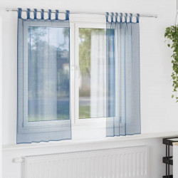 Zasłony woalowe z pętelkami 2 szt. Royal Blue 140x175 cm