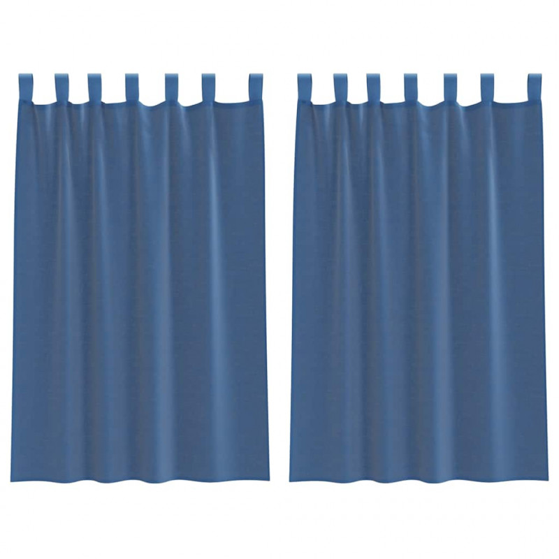 Zasłony woalowe z pętelkami 2 szt. Royal Blue 140x175 cm