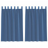 Zasłony woalowe z pętelkami 2 szt. Royal Blue 140x175 cm