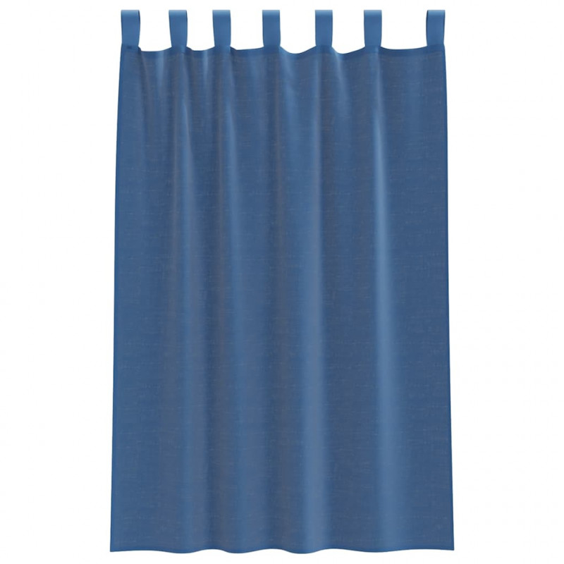 Zasłony woalowe z pętelkami 2 szt. Royal Blue 140x175 cm