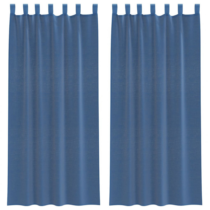 Zasłony woalowe z pętelkami 2 szt. Royal Blue 140x225 cm