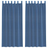 Zasłony woalowe z pętelkami 2 szt. Royal Blue 140x225 cm
