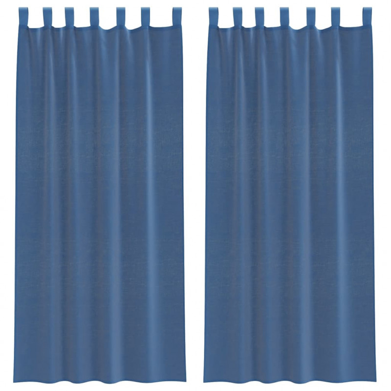 Zasłony woalowe z pętelkami 2 szt. Royal Blue 140x245 cm