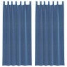 Zasłony woalowe z pętelkami 2 szt. Royal Blue 140x245 cm