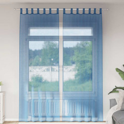 Zasłony woalowe z pętelkami 2 szt. Royal Blue 140x260 cm