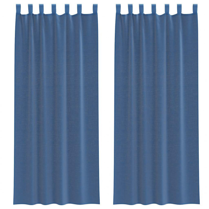 Zasłony woalowe z pętelkami 2 szt. Royal Blue 140x260 cm