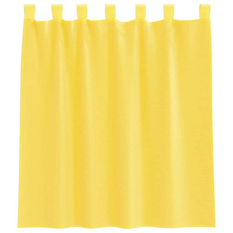 Zasłony woalowe z pętelkami 2 szt. Żółte 140x140 cm