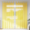 Zasłony woalowe z pętelkami 2 szt. Żółte 140x245 cm