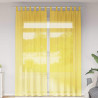 Zasłony woalowe z pętelkami 2 szt. Żółte 140x260 cm