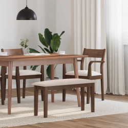 Ławka 90 cm Brązowa lite drewno Guma